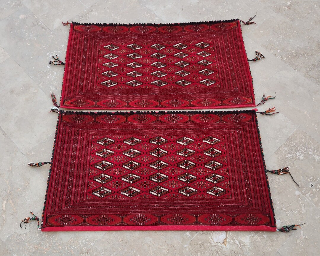 クッションカバー 　トルクメン絨毯 59x29.5cm il_1080xN.5103914960_ljoa.jpg