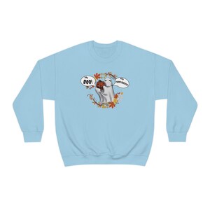 Halloween Kürbis und Geist Pärchen Unisex Heavy Blend Crewneck Sweatshirt