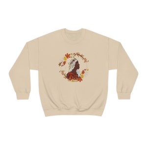 Automne Autumn Girl Nature Harvest (Dana 10) Unisexe Heavy Blend Crewneck Sweatshirt