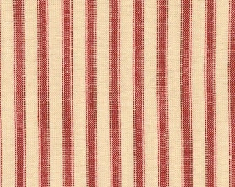 Diamond Textiles HS 1009 Red Stripe Ticking Cotton Woven
