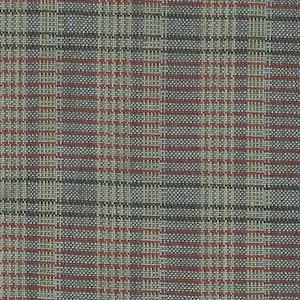Diamond Textiles Nikko Woven Homespun Fabric – Granite, Rust & Light Blue Plaid– by the Yard / Half-Yard Option