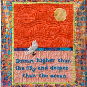 Seagull Ocean Beach Folk Art Wool Applique Quilt Pattern