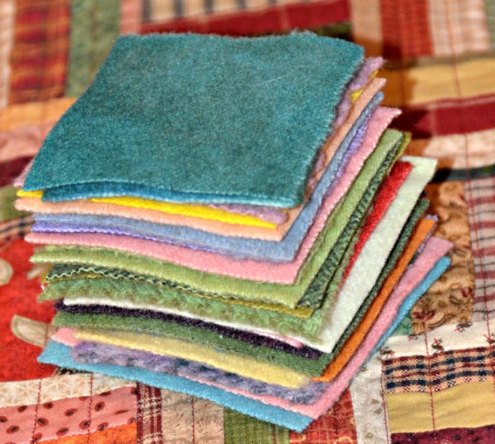 Wool Squares 25 3 X 3 Etsy