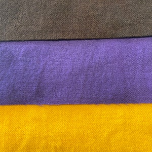 Valdani Australian Merino Wool Panels 8"x12" – Ripened Plum, Sunshine Glory, Dark Chocolate