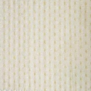 May include: White fabric with a subtle, repeating pattern of small, light brown dots.