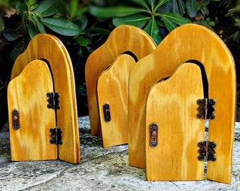 Fairy Door that opens and closes, Faerie Garden Functional Handcrafted Door