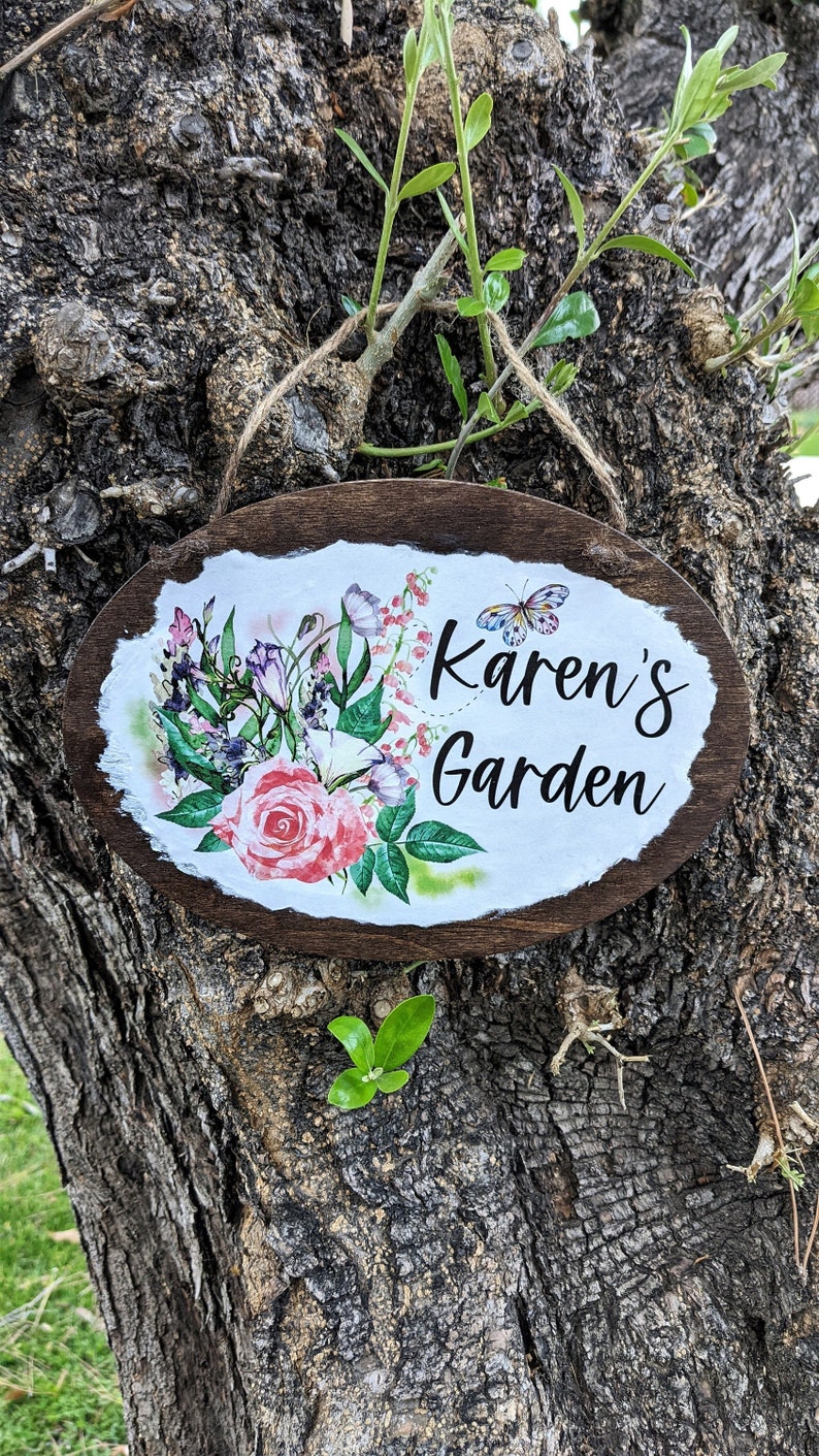 Personalized Garden Sign Outdoor Garden Sign Etsy