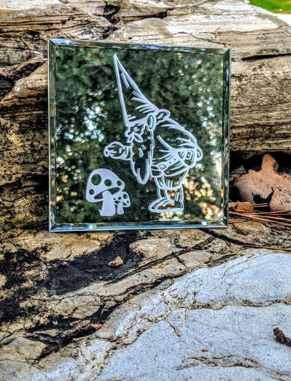 Gnome Car Decal Gnome Vinyl Sticker Etsy