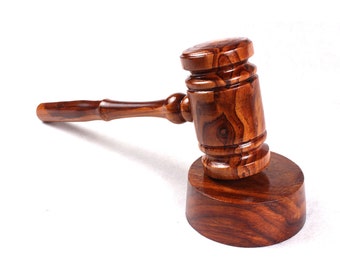 Personalized Gavel And Block Set Wooden Judge Hammer With Engraved Text