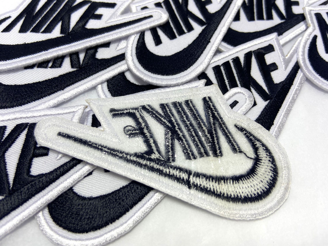 100 Pcs White Nike Sport Iron on Patch Sew on Badge Jeans T Etsy