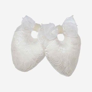 Bridal Shoe Insert Sachets: White Lace Shoe Shapers, Wedding Accessory