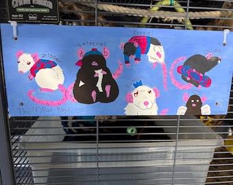 Cartello personalizzato per gabbia per topi