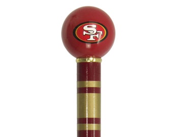 San Francisco 49ers Walking Cane Featuring a Officially Licensed NFL Ball Handle