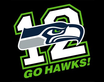 Seattle Seahawks 12th Man Decal Vinyl Car Window Decal - 4 Color