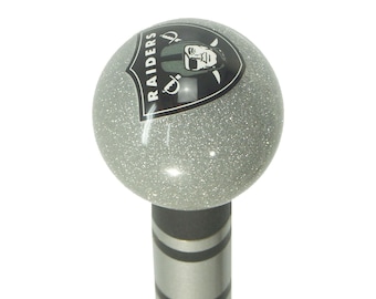 Las Vegas Raiders Walking Cane Featuring a Officially Licensed NFL Ball Handle