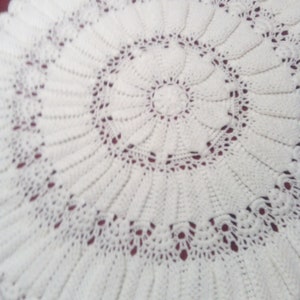 Beautiful textured crochet shawl/blanket/Throw, Christening/ baby shower gift for your little one.
