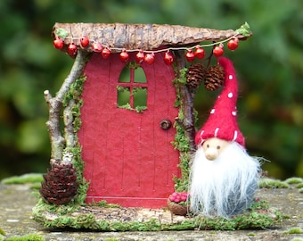 Christmas Elf Door, Fairy Door - Miniature Door, Fairies, Miniature, Dollhouse, Fairy Garden, Pixie, Elf, Faery Door, Elf Door, Xmas,