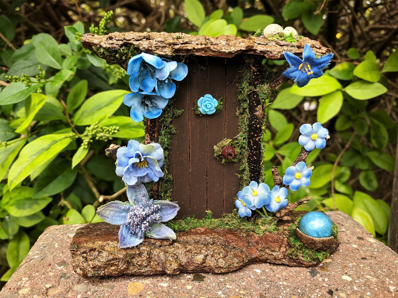 Fee Tür Fee Garten Fee Haus blau Fee Möbel Puppenhaus Etsy