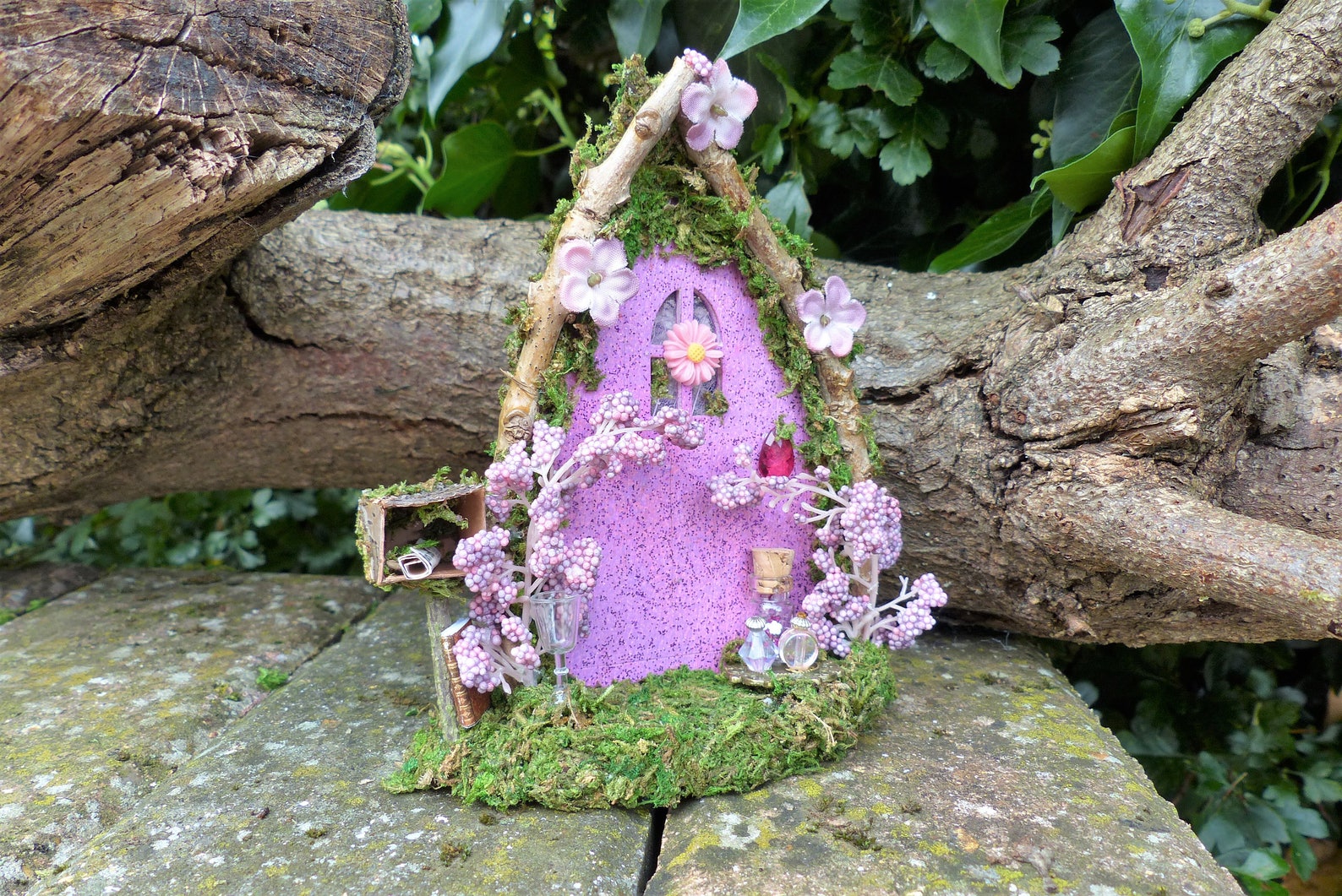 Fairy Door Pink With Postbox Fairy Garden Fairy House - Etsy