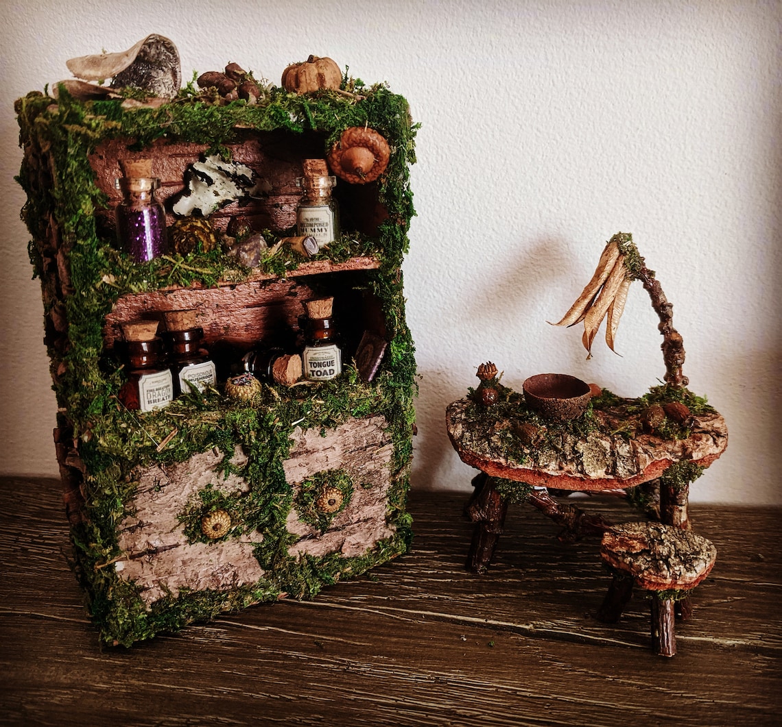 Magical Fairy Kitchen Set Fairy House Fairy Garden Flower Etsy