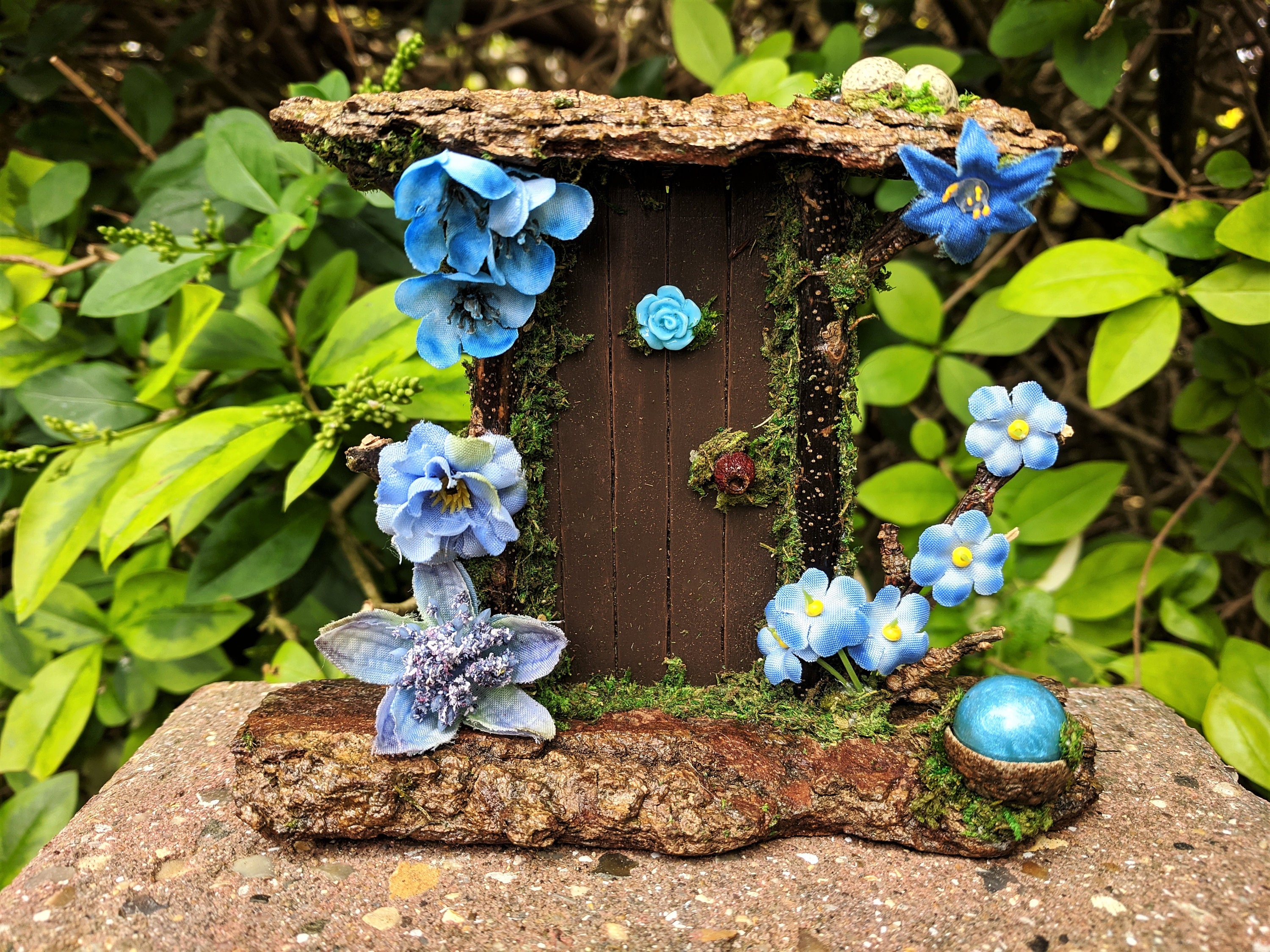 Fee Tür Fee Garten Fee Haus blau Fee Möbel Puppenhaus Etsy