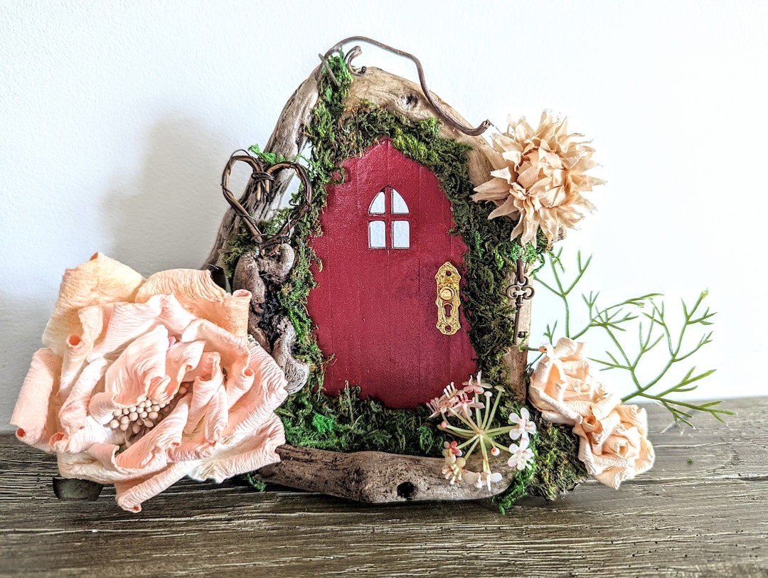 Red Fairy Door Fairy Garden Fairy House Miniature Dolls - Etsy
