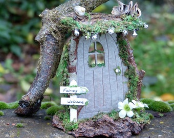 Fairy Door - House Warming, Tooth Fairy, Pixie Door, Magical Gift, Fairy Garden, Silver Door, Wedding Table Decor, Home Decor, Anniversary