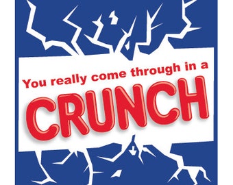 Crunch Bar Gift Tag