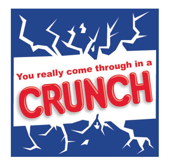 Crunch Bar Gift Tag - Etsy