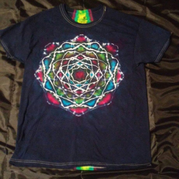 Tie dye mandala lotus flower tshirt