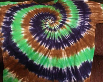 Earthy spiral tie dye long sleeve