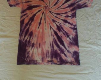 Pink and Purple spiral kids tie dye tshirt