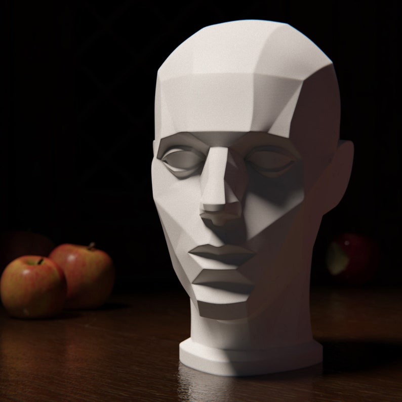The Ascending Artist's Planar Head 2.0 3D Print Beautiful Ornament Artist Portrait Study Reference image 7