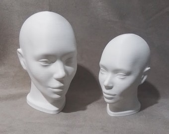 25cm Realistic Planar Head 3D Print Female Head Beautiful Ornament Artist Portrait Study Reference