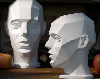 25cm The Aspiring Artist&#39;s Planar Head Edition 3D Print Beautiful Ornament Artist Portrait Study Reference