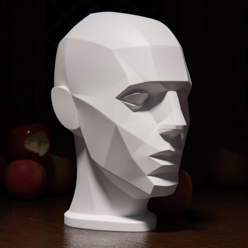 The Ascending Artist's Planar Head 2.0 3D Print Beautiful Ornament Artist Portrait Study Reference image 3