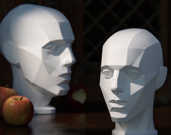 The Ascending Artist's Planar Head 2.0 3D Print Beautiful Ornament Artist Portrait Study Reference