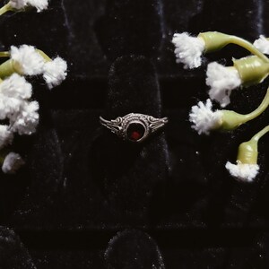 Ruby Red Gemstone Sterling Silver Ring Size 7
