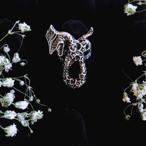 Sea Serpent Sterling Silver Ring Size 4