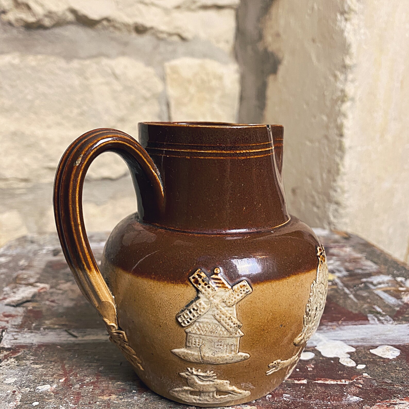 Antique ROYAL DOULTON // Royal Lambeth Harvest Brown Stoneware Etsy UK