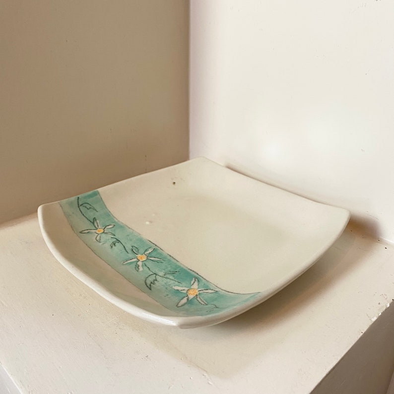 Belle plaque japonaise de poterie de studio de modèle avec la Etsy