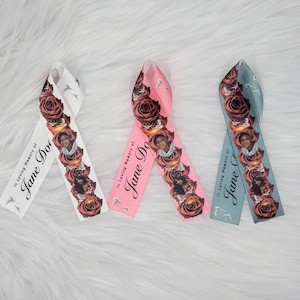Dove and Roses Memorial Ribbons