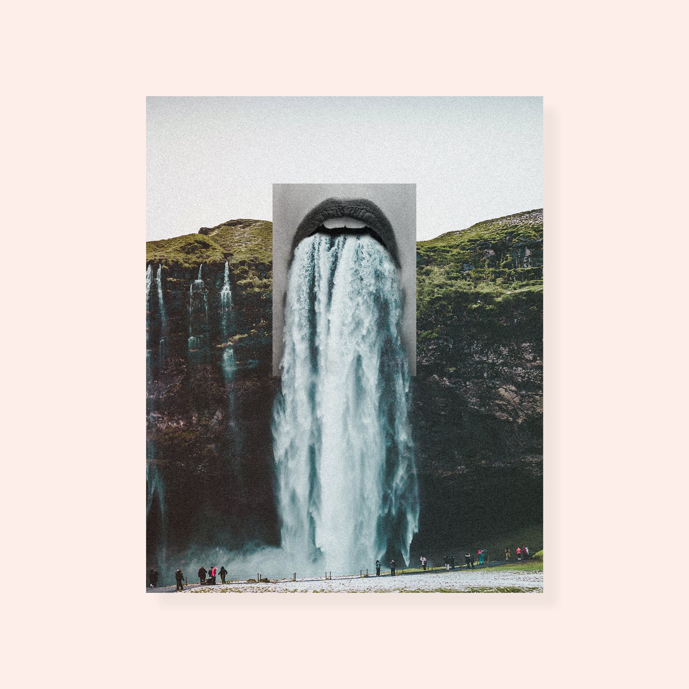 Waterfalls Coming Out Your Mouth Art Print Abstract - Etsy