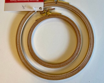 Hardwicke Manor Wooden Embroidery Hoops - 5/16" x 4", 6" or 12" - screwdriver sold separately.