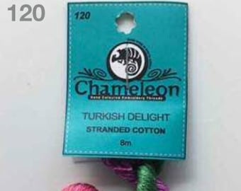 New Color to the shop! Chameleon threads #120 Turkish Delight - perle 8, perle 12 and stranded cotton