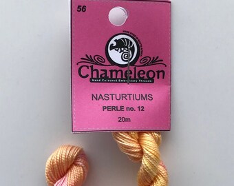 Chameleon Threads #56 Nasturtiums - perle cotton size 12 or 8 and stranded cotton available.