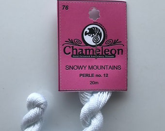 Chameleon Threads #76 Snowy Mountains - perle cotton size 12 or 8 and stranded cotton available.