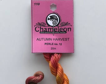 Chameleon Threads #110 Autumn Harvest - perle cotton size 12 or 8 and stranded cotton available.