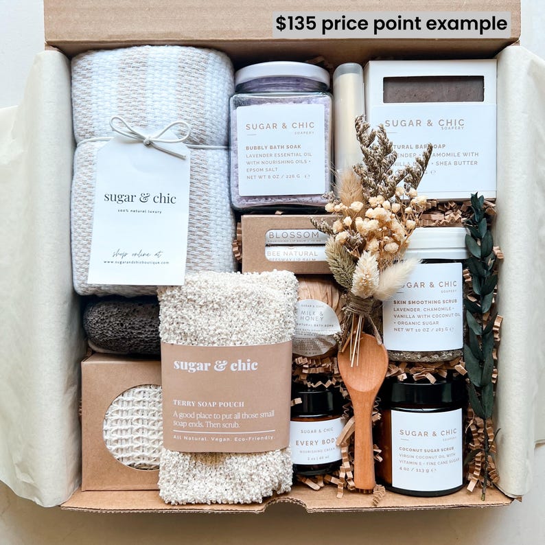 SPA GIFT, Birthday Spa Gift, Gift Basket for Mom, Birthday Gift for Her, Friend Coworker Pamper Self Care Gift, Relaxing Thank You Spa Gift image 2