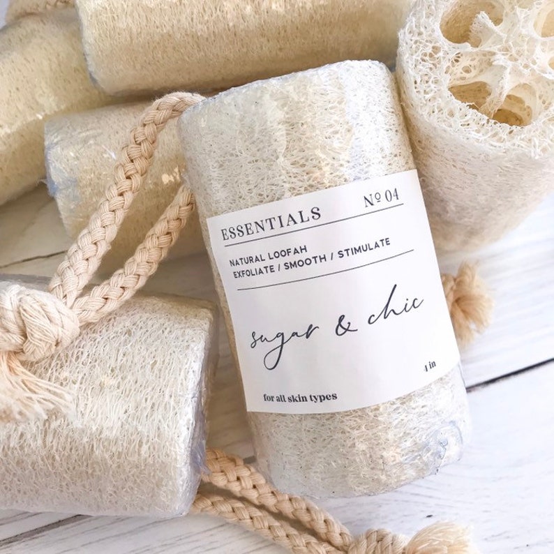 natural loofah exfoliating bath sponge